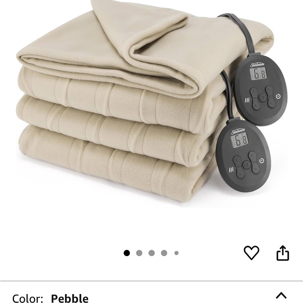 Sunbeam Digital Heated Blanket Dual Controllers